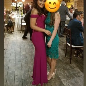 Magneta evening dress